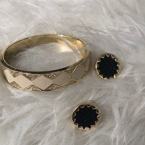 Earrings and bangle from House of Harlow